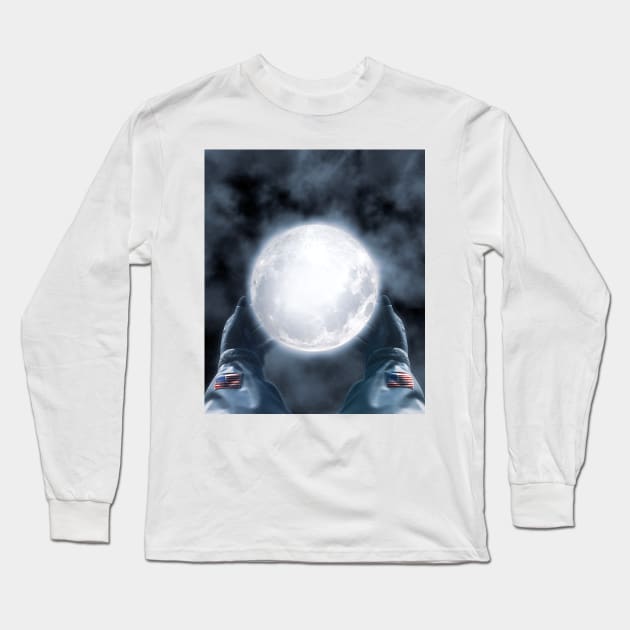 Moon Landing 1969 Long Sleeve T-Shirt by Fanbros_art